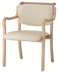 IK木製手掛け付スタッキングチェア アイボリー